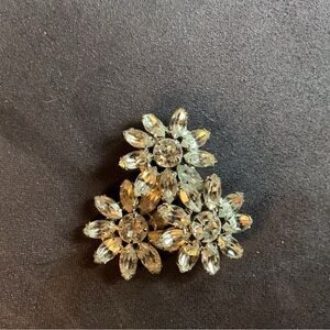 Albert Weiss Crystal Flower Brooch